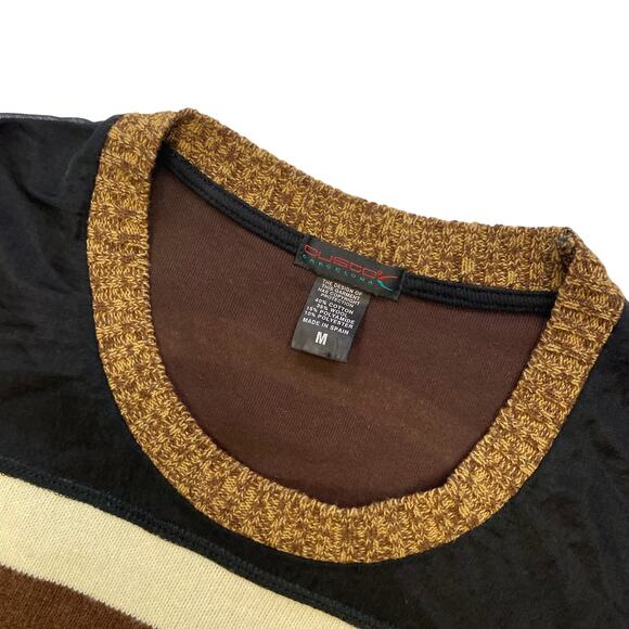 Custo Barcelona Mixed Media Long Sleeve Top with Lace Sleeves - Picture 3 of 6